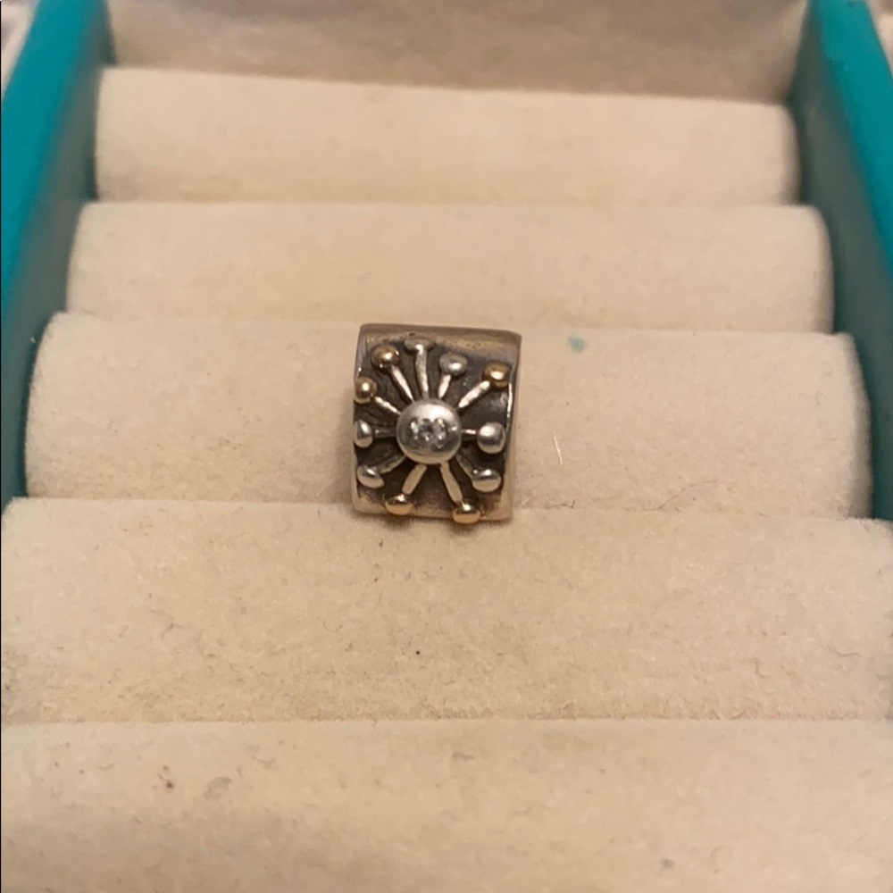STAR GOLD AND SILVER AUTHENTIC PANDORA CHARM